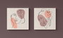 Wallity ASR_CNVS25 - 6 - 30 x 30 Pintura Decorativa en Lienzo (2 Piezas) 30x30cm